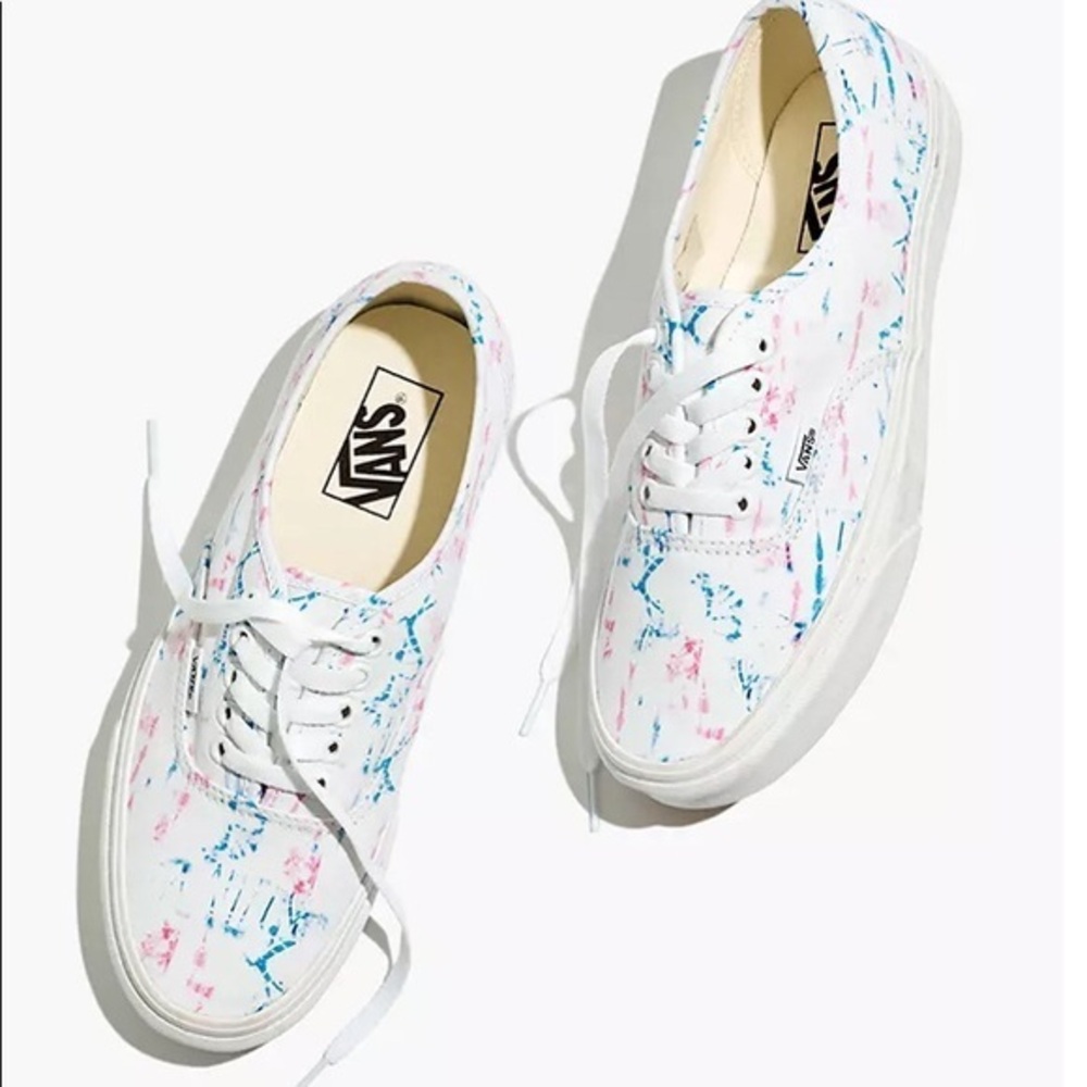 Madewell x Vans®  Lace-Up Sneakers Tie-Dye Size 8.5 Men’s White